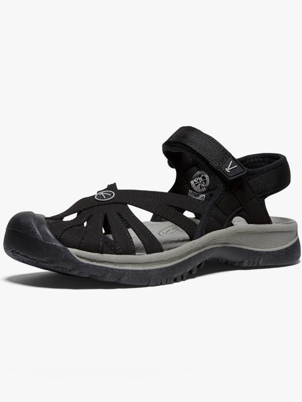 KEEN Women's Black and Gray Closed-Toe Outdoor Sandal